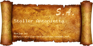 Stoller Antonietta névjegykártya